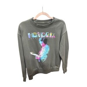 Jimi Hendrix Band of Gypsys Tour Graphic Sweatshirt Gray Size Medium Clothes